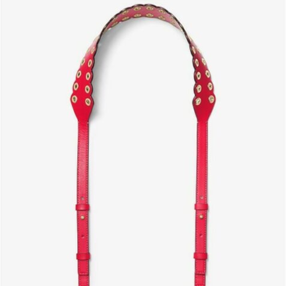 Michael Kora Deep Pink Scalloped Shoulder Strap